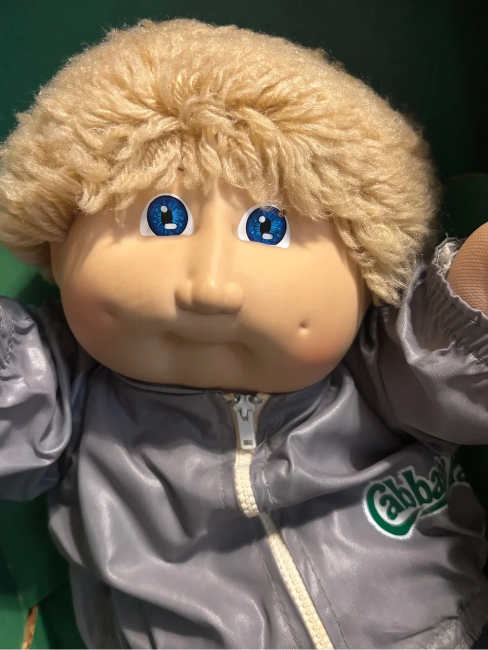 Cabbage Patch Kids Blonde Boy Doll in Silver Jacket